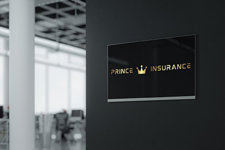 Prince Insurance printed on the frame wall